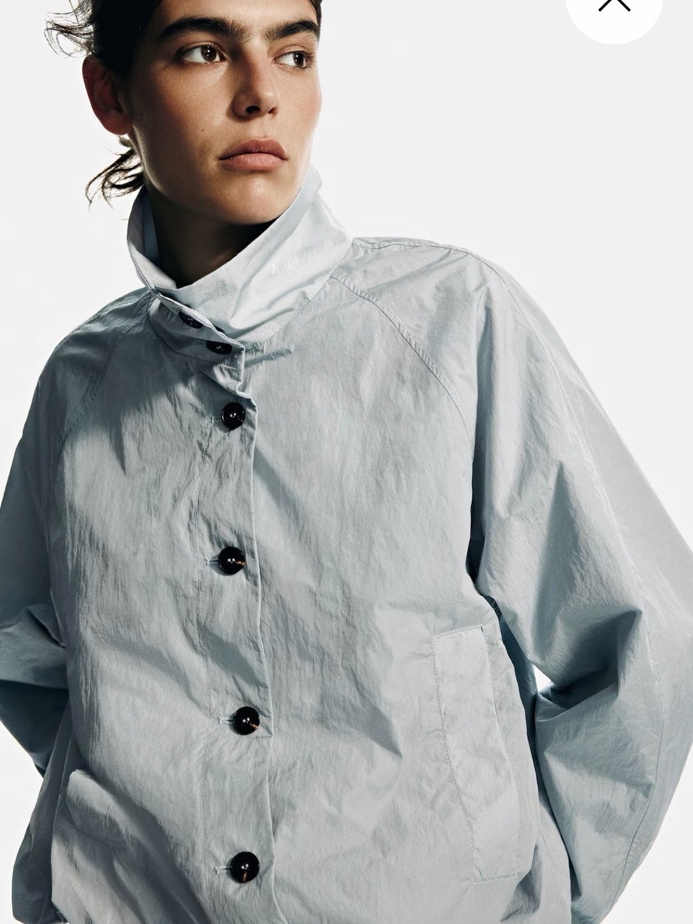 H&M OVERSIZED BUBBLE-HEM JACKET size M NWT